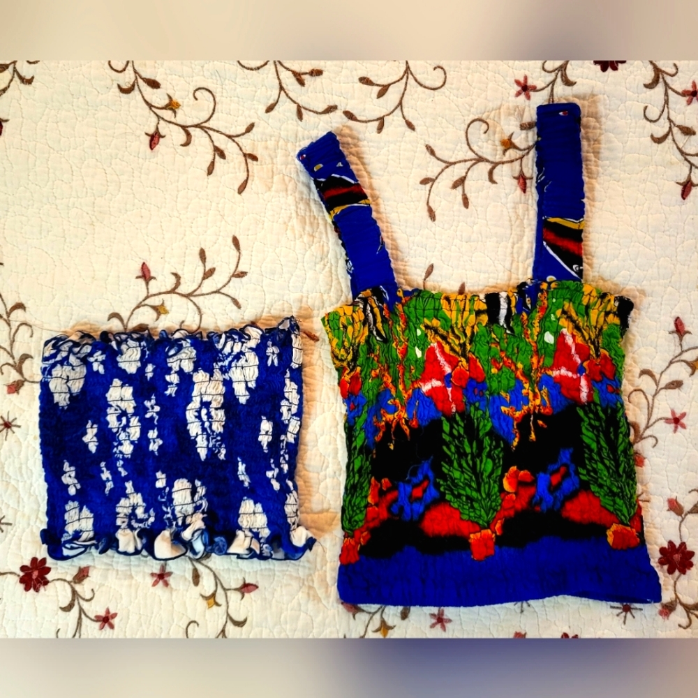 Tropical Print Tube Tops